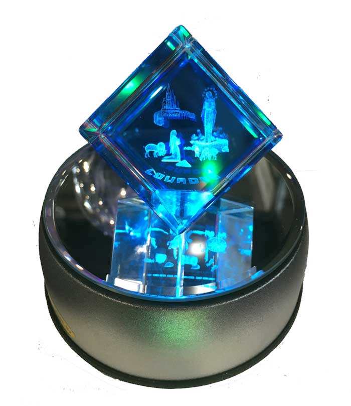 Super base lumineuse rotative à 4 LED (dernière génération) + adapter 220V  + USB - Diamond Light